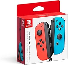 Neon Red and Blue Joy-Con Controllers