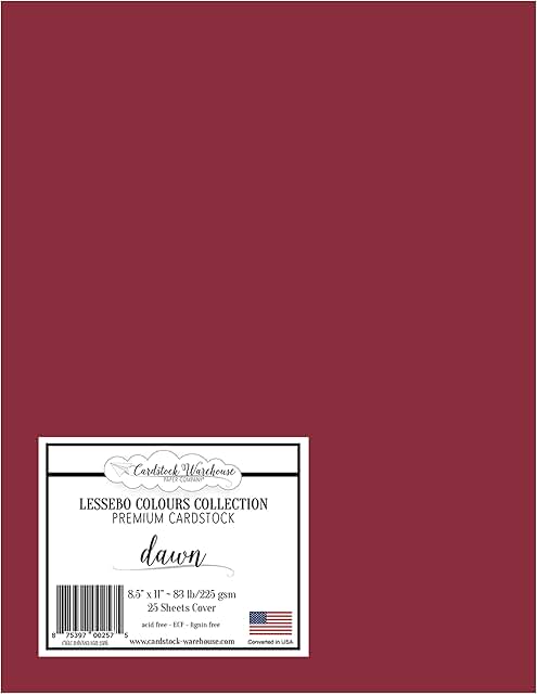 Dawn 8.5 x 11" Matte Premium Cardstock, 25 Sheets