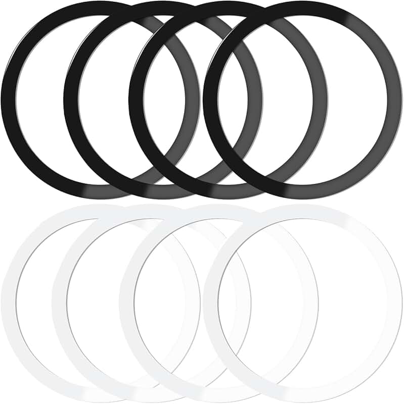 8 Pack Ultra-Thin Metal Rings for Phone Cases and Chargers