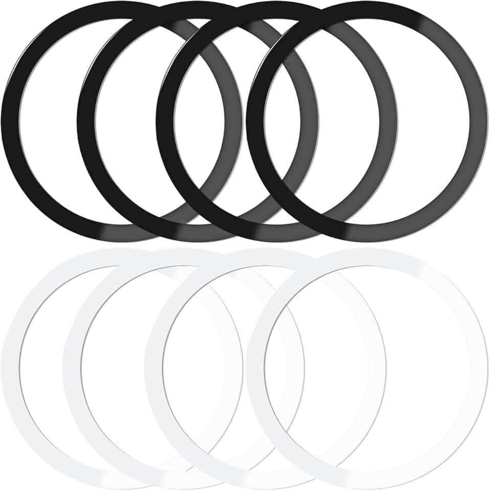 8 Pack Ultra-Thin Metal Rings for Phone Cases and Chargers