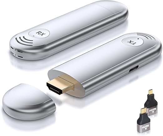 Wireless HDMI Transmitter and Receiver, 100FT Range, 4K/1080P
