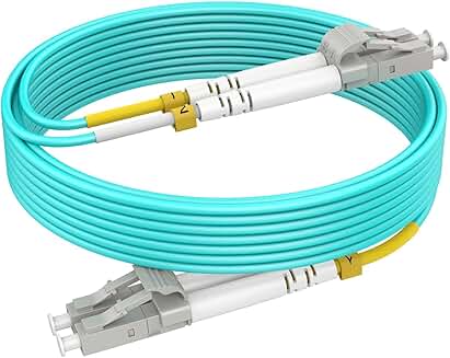 15m OM3 LC to LC fiber patch cable, duplex, LSZH