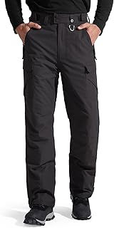 Men's Waterproof Insulated Snow Pants for Winter Skiing