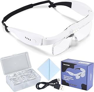 Magnifying Glass with Light and Adjustable Lenses