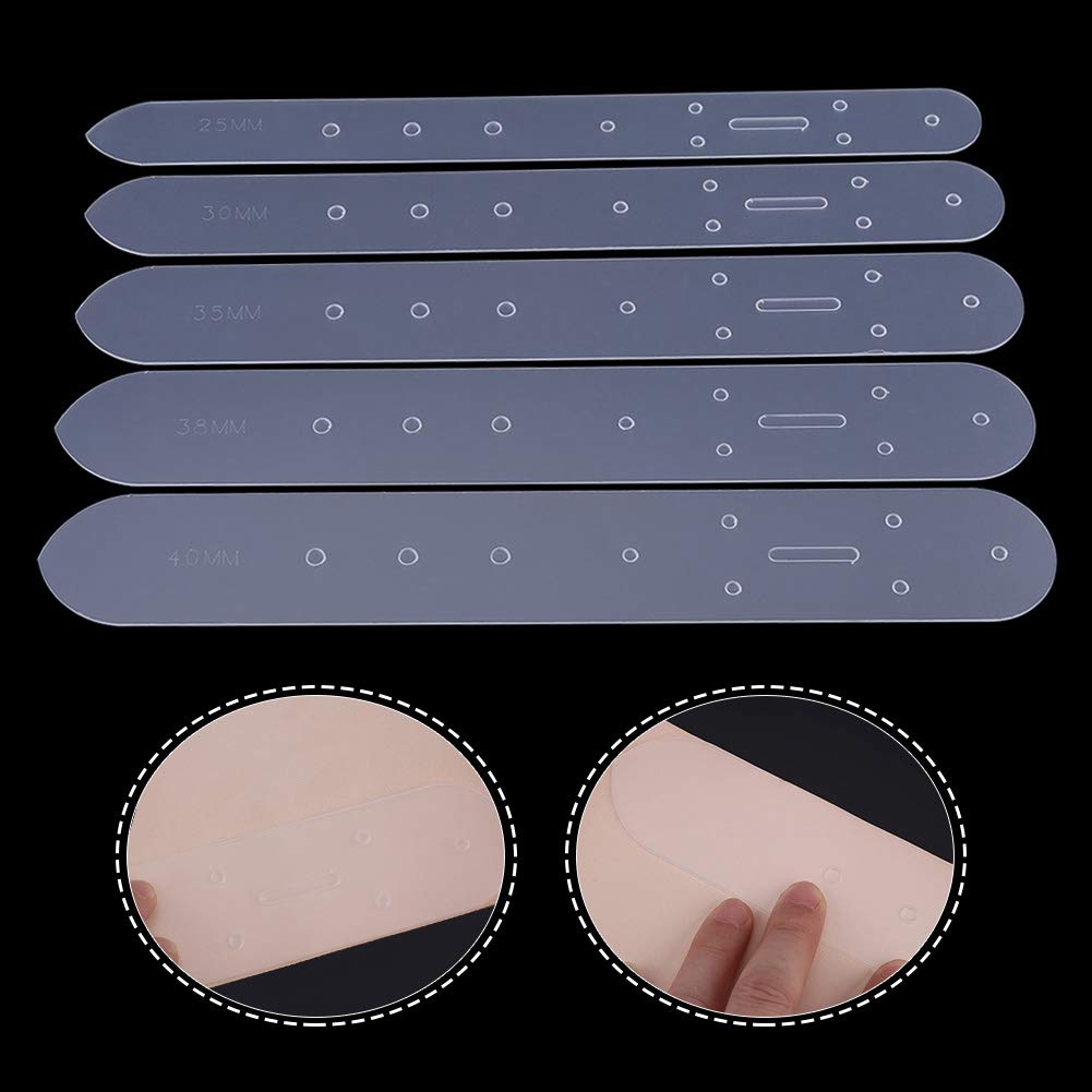 Leather Belt Punching Set 5Pcs Acrylic Templates 25-40mm