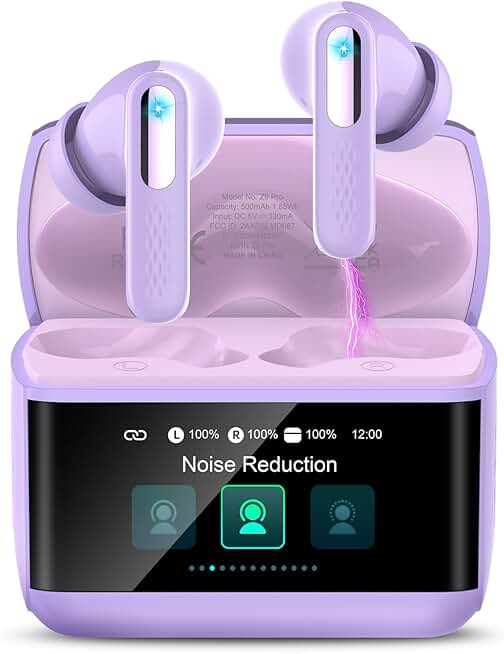 Lightweight Wireless Earbuds with Noise Cancelling and 48H Playtime