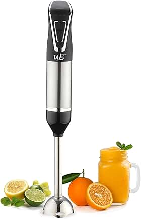Rechargeable Cordless Hand Blender for Pureeing and Soups