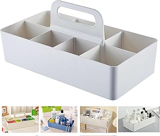 Large Portable Makeup and Storage Organizer with Eight Compartments