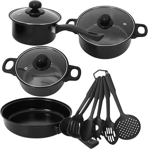 7-Piece Cast Iron Cookware Set with Lids