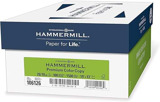 Premium 28 lb Color Copy Paper, 19 x 13, 3 Reams