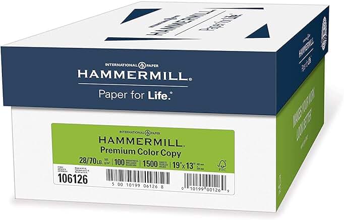 Premium 28 lb Color Copy Paper, 19 x 13, 3 Reams