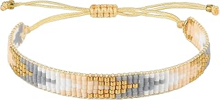 Colorful wave-shaped beaded bracelet for women