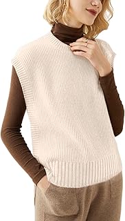 Women's Round Neck Sleeveless Knit Sweater Vest