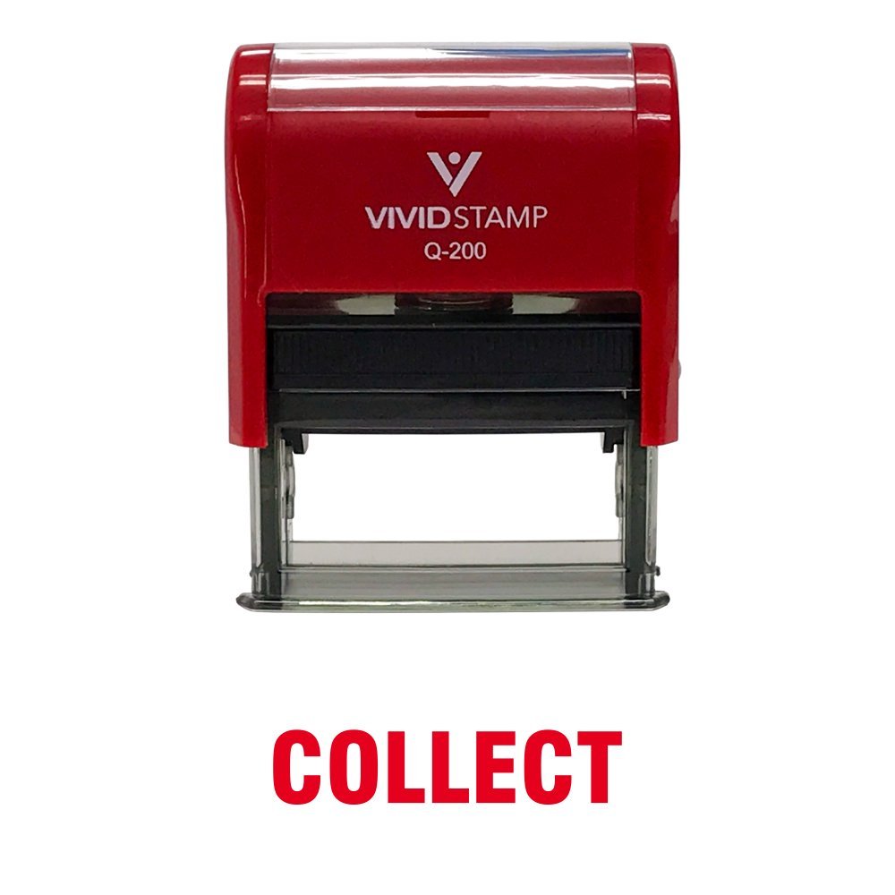 Medium Self-Inking Rubber Stamp with Red Ink