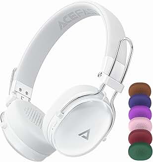 Wireless Over-Ear Noise Cancelling Headphones with 7 Color Ear Pads