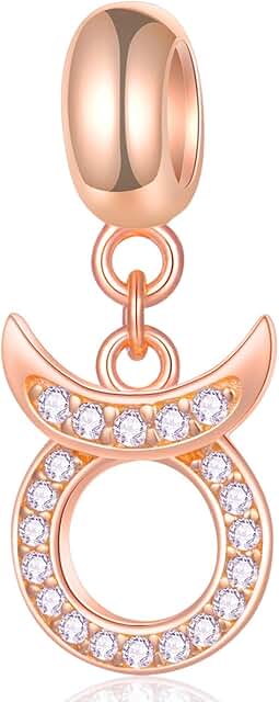 Rose Gold Zodiac Sign Charms for Bracelets and Necklaces