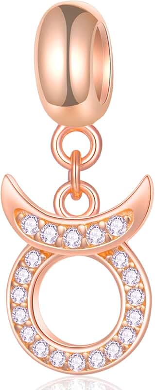 Rose Gold Zodiac Sign Charms for Bracelets and Necklaces