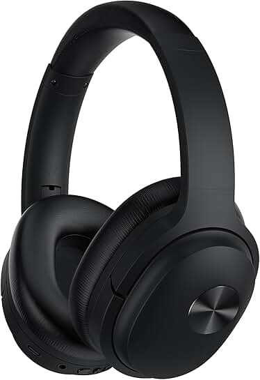 Wireless Over-Ear Noise Cancelling Headphones with Deep Bass