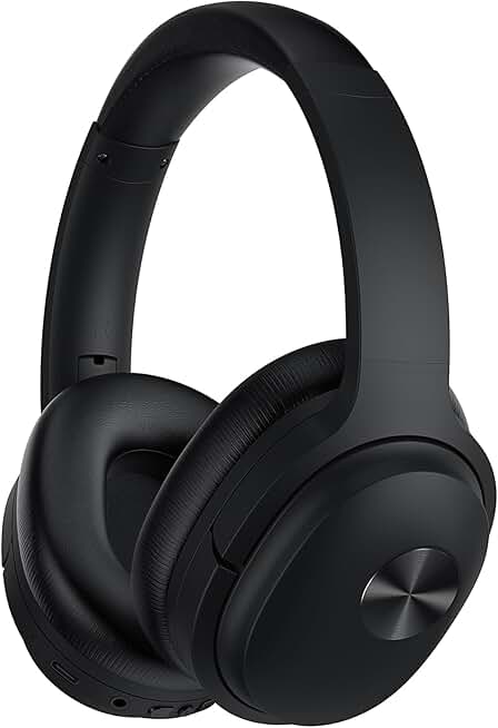 Wireless Over-Ear Noise Cancelling Headphones with Deep Bass