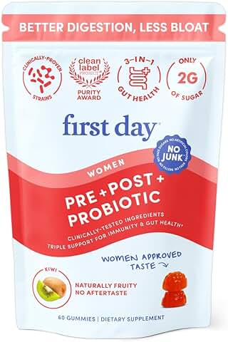 Women’s Gut Health Gummies with Prebiotics, Probiotics, and Postbiotics