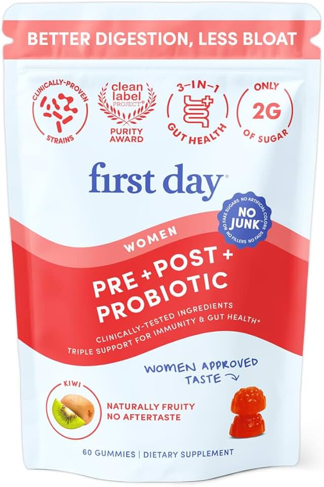 Women’s Gut Health Gummies with Prebiotics, Probiotics, and Postbiotics