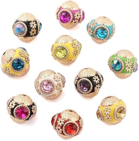 20 Handmade Round Beads for Jewelry Making
