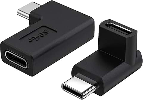 2-Pack 90° USB C Adapter for Laptop and Phone