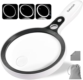 Large LED Magnifying Glass with 3 Light Modes