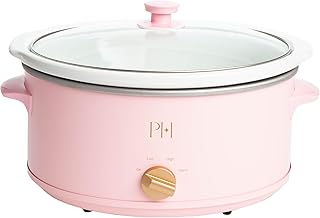 Pink 6-Quart Manual Slow Cooker with Three Settings