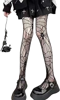 Women's Black Skull Mesh Leggings for Halloween