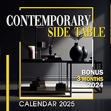Contemporary Side Table Calendar 2025 with Bonus Months