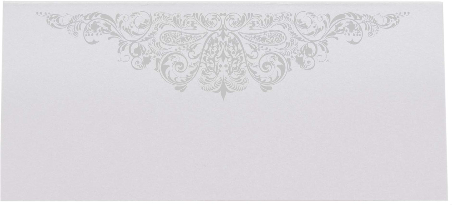Silver Paisley Printable Place Cards, Set of 60