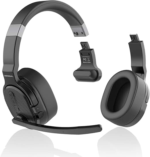 Wireless Bluetooth Headset with Microphone and Noise Cancellation