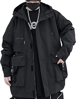 Casual Gothic Techwear Windbreaker Jacket for Men