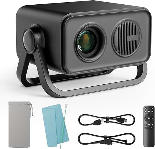 Upgraded 360° Adjustable Dual Stand Mini Portable Projector
