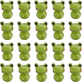 20 Frog Glass Beads for Jewelry and Crafts