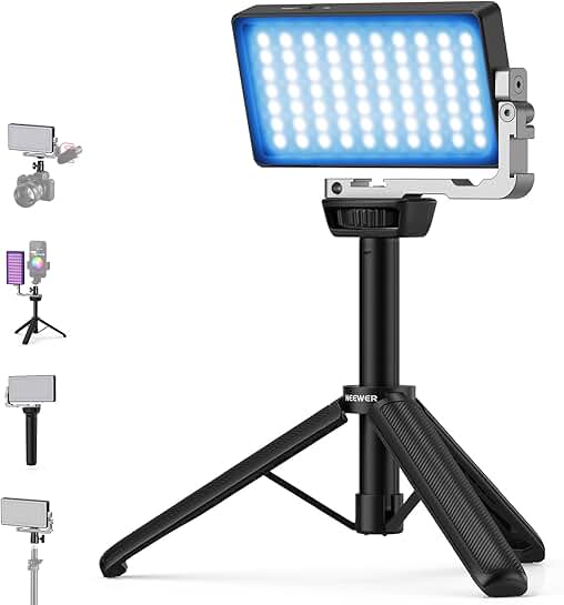 12W RGB Video Light with App Control and Tripod
