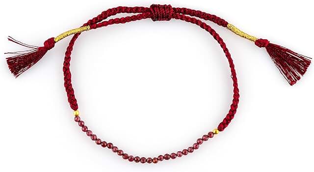 Adjustable Natural Gemstone Beaded Bracelet for Men and Women