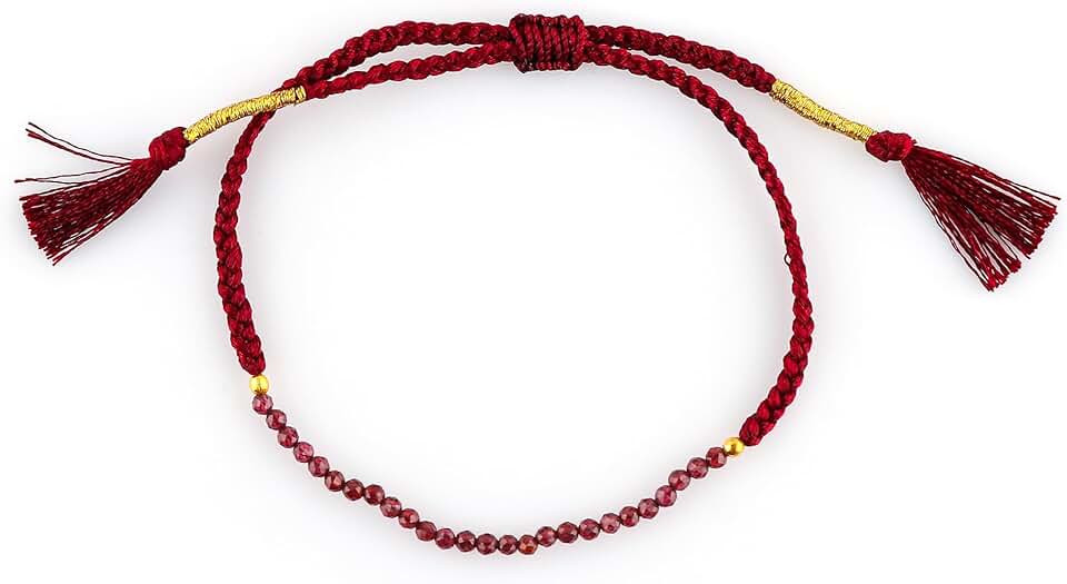 Adjustable Natural Gemstone Beaded Bracelet for Men and Women