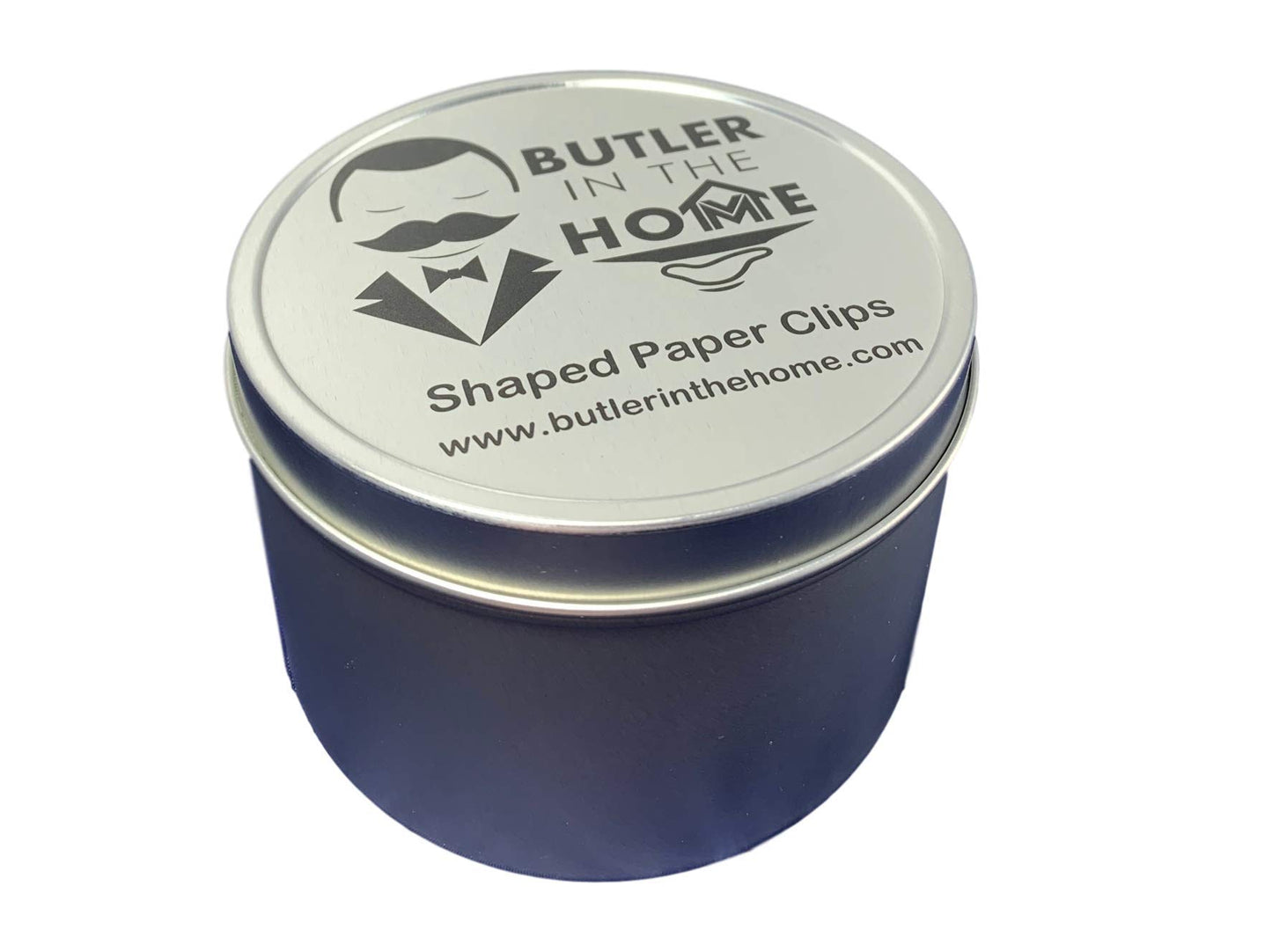 Elephant-Shaped Paper Clips in Silver Tin, 100 Count