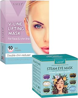 V-Shaped Face Contouring and Lifting Masks with Eye Steam and Aromas