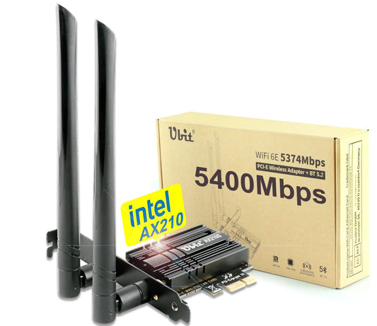 WiFi Card 6E 5400Mbps PCIe with Bluetooth 5.2