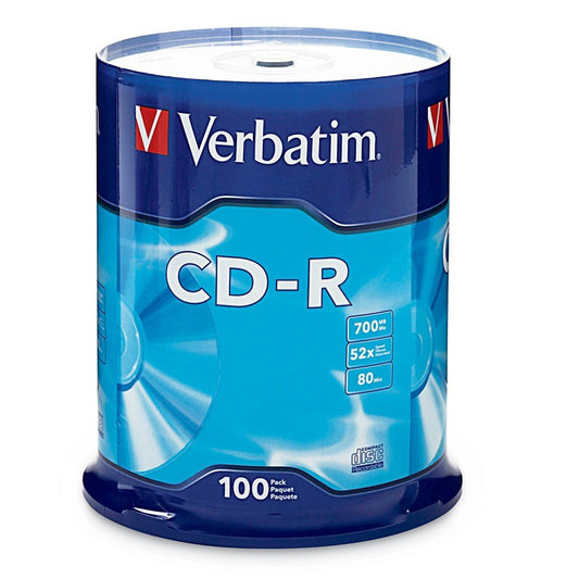 CD-R blank discs 700MB 80 minutes 52X 100-pack