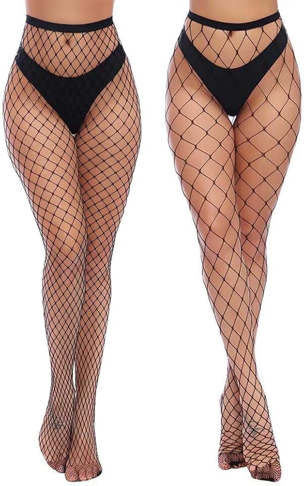 Women's High Waist Fishnet Thigh-High Tights
