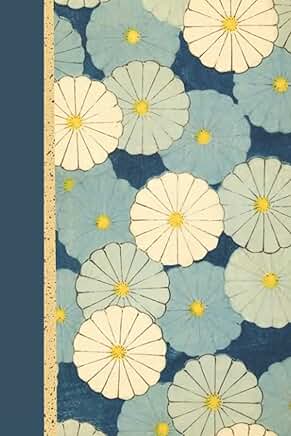 Blue Flower Vintage Lined Journal with 100 Pages
