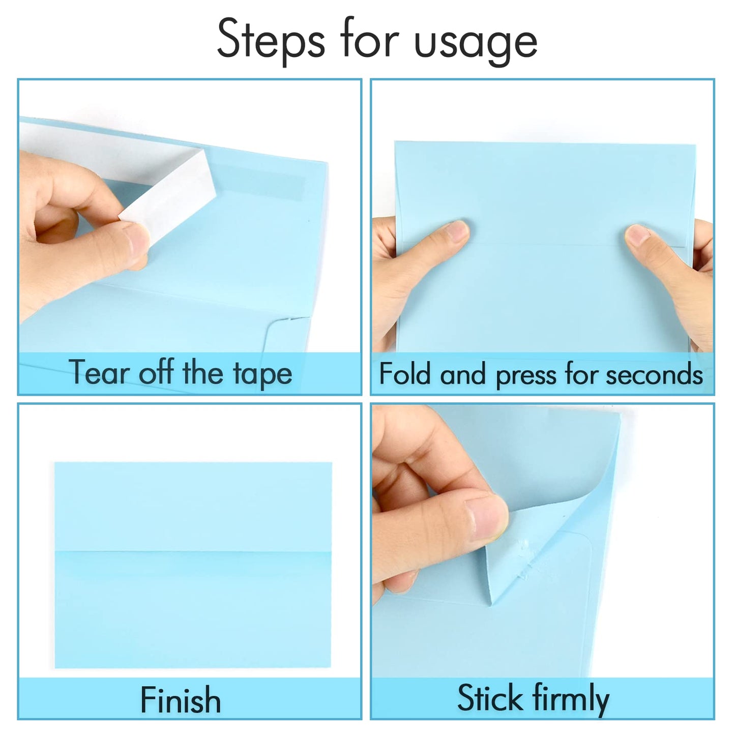 100 Baby Blue A7 Envelopes for Invitations