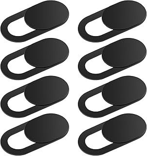 Set of 8 Thin Camera Covers for Phones and Laptops