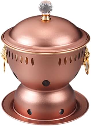 Copper-colored alcohol burner for camping cooking