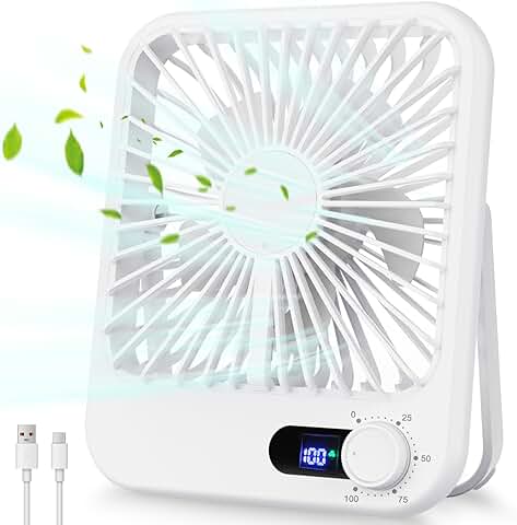 Small Rechargeable Portable Fan for Sleep and Travel