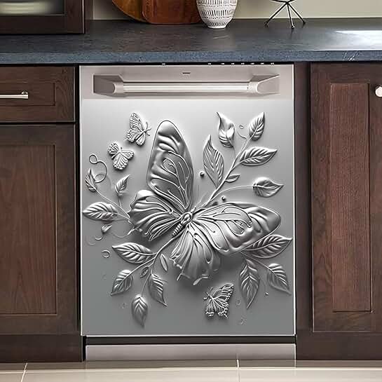 Stainless Steel Butterfly Magnet Cover for Fridge Door
